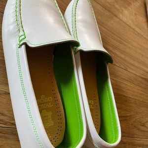 White and Green loafer